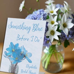 Signe De Table Quelque chose de bleu avant mon shower de mariage