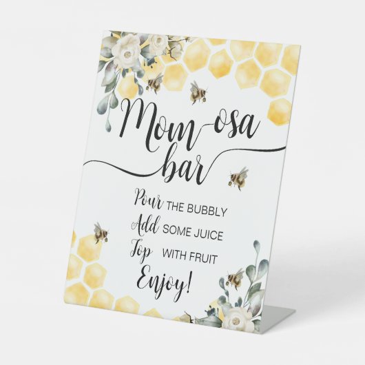 Signe De Table Qu'est-ce que bébé Bee Maman Osa Bar Signe. (Recto)