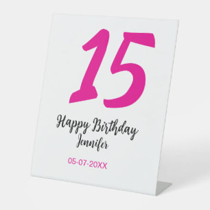 Signe De Table quiencenera 15e anniversaire ajouter date année te
