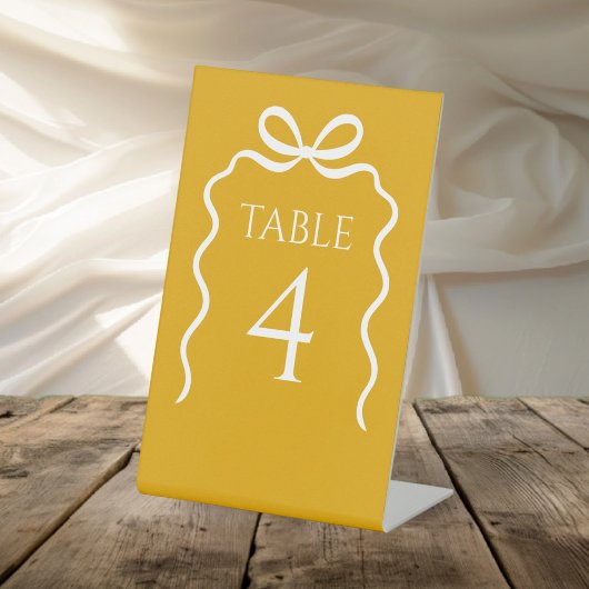 Signe De Table Quinceanera Modern Ribbon Frame Numéro de tableau