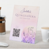 Signe De Table Quinceanera personnalisée QR Code Cash App (In SItu)
