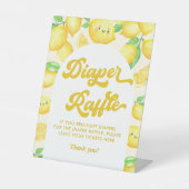 Signe De Table Raffin de Baby shower citron (Recto)