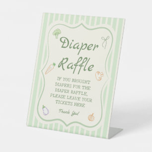Signe De Table Raffle de couche de Baby shower cultivé localement