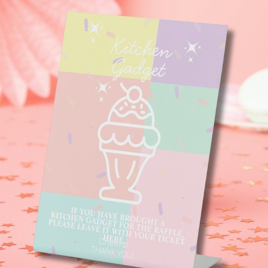 Signe De Table Raffle de gadget de cuisine rétro