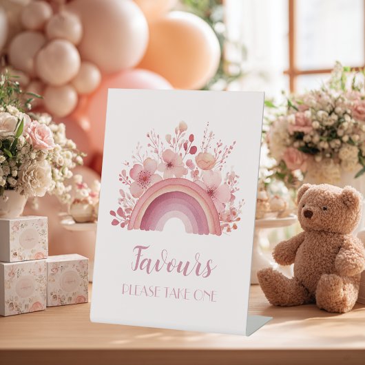 Signe De Table Rainbow Onederful 1st Birthday Favours 