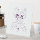 Signe De Table Raisin violet, Raisin, Fleur de miel (In SItu)