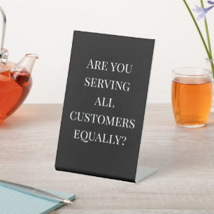 Signe De Table Rappel de service pour l'égalité des entreprises