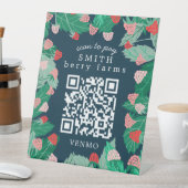 Signe De Table Raspberry Patch SCANNER POUR PAYER CODE QR PERSONN (In SItu)