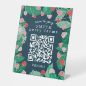 Signe De Table Raspberry Patch SCANNER POUR PAYER CODE QR PERSONN (Recto)