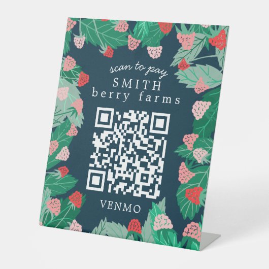 Signe De Table Raspberry Patch SCANNER POUR PAYER CODE QR PERSONN (Recto)