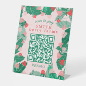 Signe De Table Raspberry Patch SCANNEZ POUR PAYER CODE QR PERSONN (Recto)