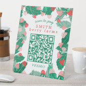 Signe De Table Raspberry Patch SCANNEZ POUR PAYER CODE QR PERSONN (In SItu)