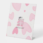 Signe De Table Read • Love • Display – Cat & Book Pedestal Sign (Recto)