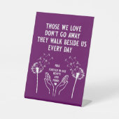 Signe De Table Réception funéraire en mémoire (Recto)