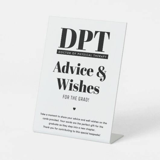 Signe De Table Réception moderne DPT - Conseils et souhaits (Recto)