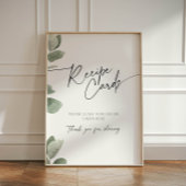 Signe De Table Recette Carte Sage Green Eucalyptus Fête des marié