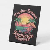 Signe De Table Recharge d'été pour les enseignants requis dernier (Recto)