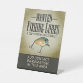 Signe De Table RECHERCHÉ : leurres de pêche et Objets de collecti (Recto)