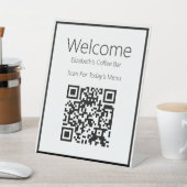 Signe De Table Rechercher l'accueil Code QR pour le menu (In SItu)