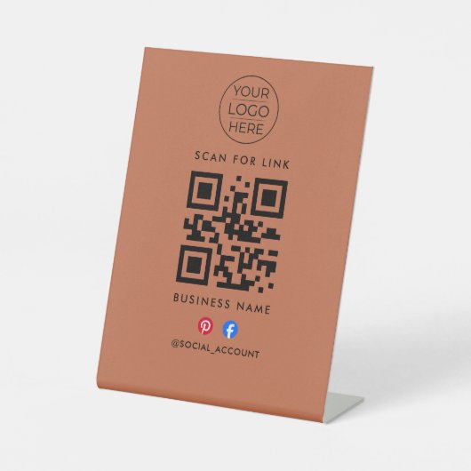Signe De Table Rechercher le code QR du Link Hub (Recto)