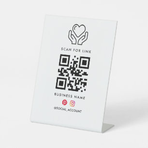 Signe De Table Rechercher le code QR du Link Hub 