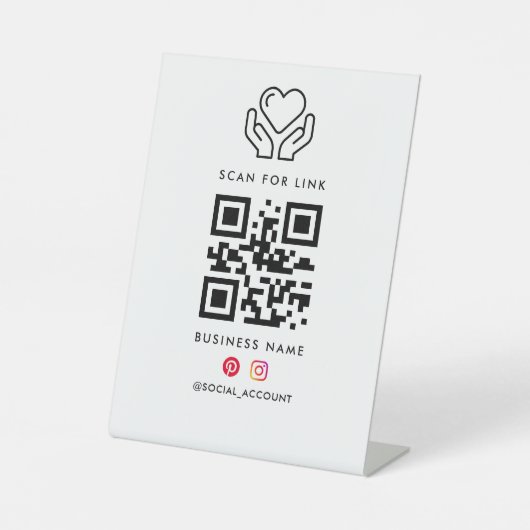 Signe De Table Rechercher le code QR du Link Hub  (Recto)