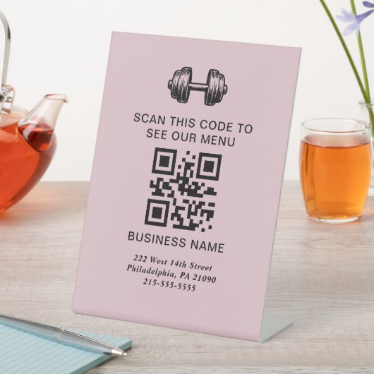 Signe De Table Rechercher le code QR du menu | Site Web | Salle d (In SItu)