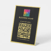 Signe De Table Rechercher Le Code QR Du Menu Téléchargez Votre Lo (Recto)