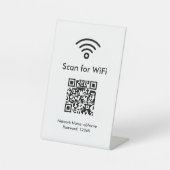 Signe De Table Rechercher le code QR personnalisé WiFi Profession (Recto)
