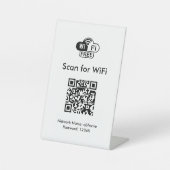 Signe De Table Rechercher le code QR personnalisé WiFi Profession (Recto)