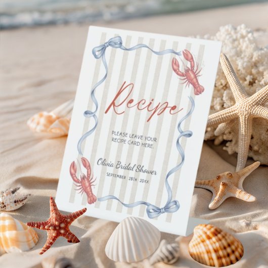 Signe De Table Recipe She’s a Catch Coastal Bridal Shower