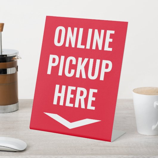 Signe De Table Récupération en ligne ici rouge (In SItu)