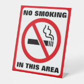Signe De Table Red and White No Smoking (Recto)