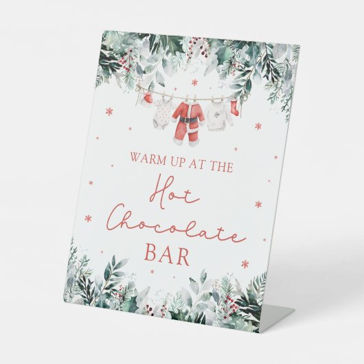 Signe De Table Red Christmas Père Noël Baby shower Hot Chocolat B (Recto)