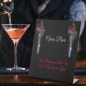 Signe De Table Red Dragon Sword Open Bar