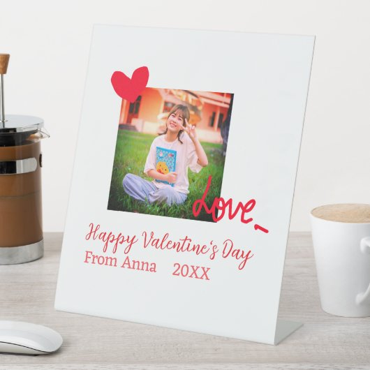 Signe De Table Red heart love heureuse Sainte-Valentin ajouter ph (In SItu)