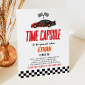 Signe De Table Red Race Car Anniversaire Fête Heure Capsule