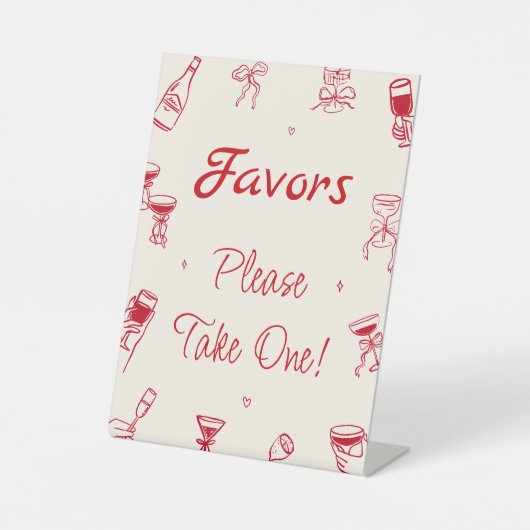 Signe De Table Red Thats Amore Fête des mariées Favoriser (Recto)