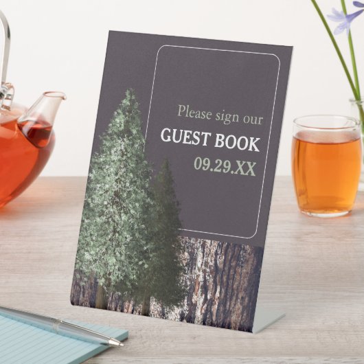 Signe De Table Redwoods & Bark, Mariage rustique (In SItu)