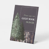 Signe De Table Redwoods & Bark, Mariage rustique (Recto)