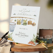 Signe De Table Reel Excité pour notre petit Baby shower pêcheur