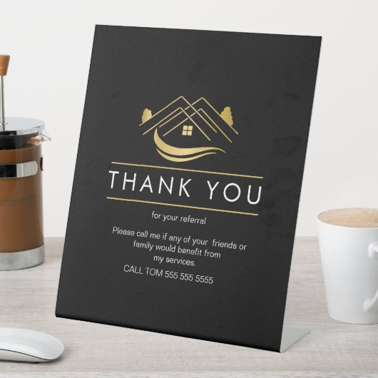 Signe De Table Référence Merci immobilier (In SItu)