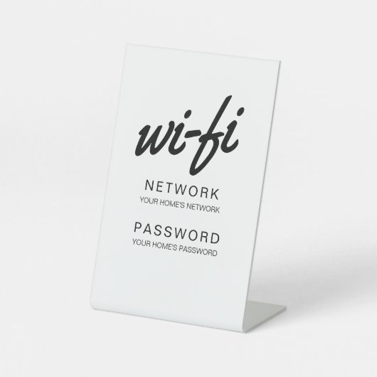 Signe De Table Réfrigérateur de mot de passe Wifi (Recto)