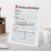 Signe De Table Réfrigérateur d'urgence d'information Médicale (In SItu)