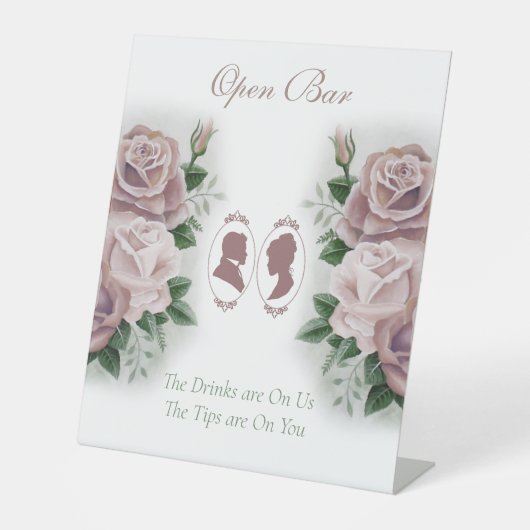 Signe De Table Regency Bridgerton Rose Roses Cameo Open Bar (Recto)