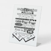 Signe De Table Règles de Cornhole (Recto)