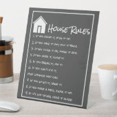 Signe De Table Règles de la Maison blanche et grise (In SItu)