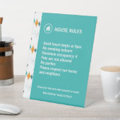 Signe De Table Règles de location de vacances Retro Starburst (In SItu)