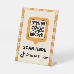 Signe De Table Rejoignez notre code QR TikTok Suivre TikTok