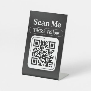 Signe De Table Rejoignez notre code QR TikTok Suivre TikTok É